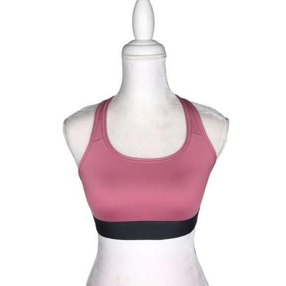 Victoria Sport pink black sports bra small Victoria’s Secret workout strappy bra - Picture 3 of 11